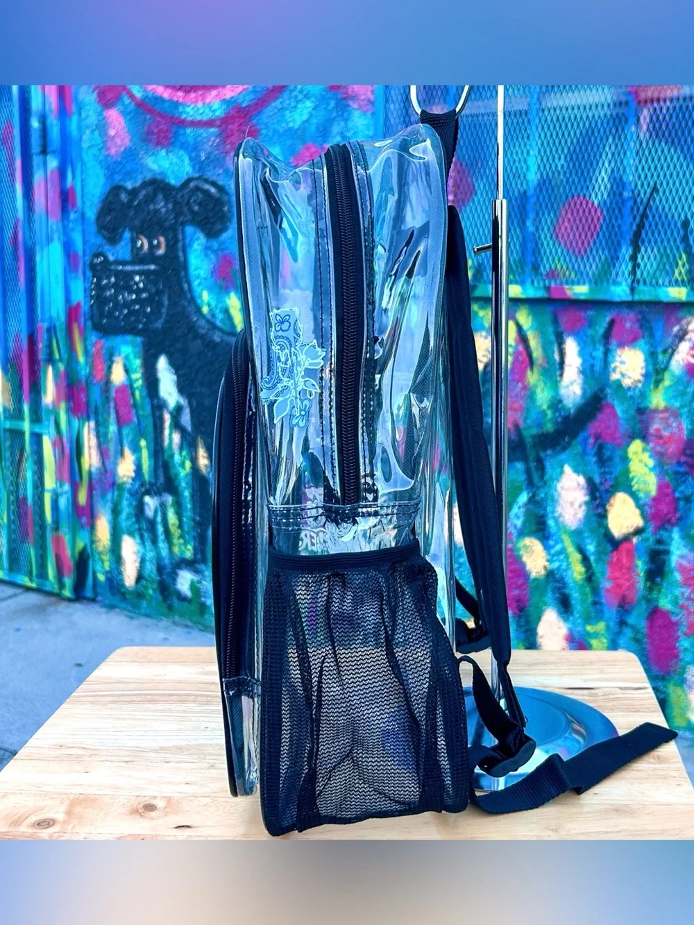 SONIC GSW Basketball Clear Backpack 17” - Black